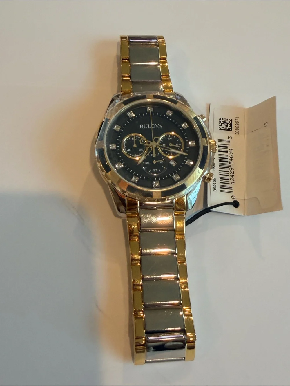 Bulova Two-Tone Gold and Silver Chronograph Watch